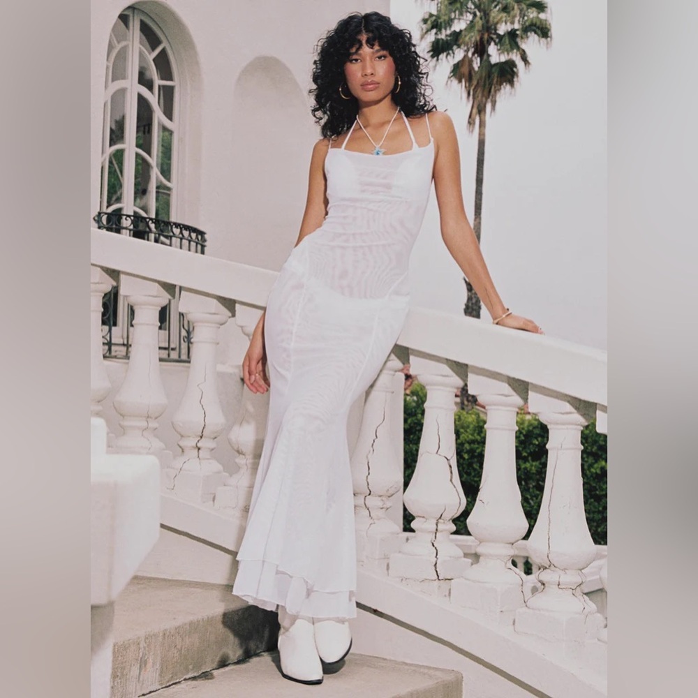 Princess Polly Sikora Vintage Maxi Dress White/ Cream